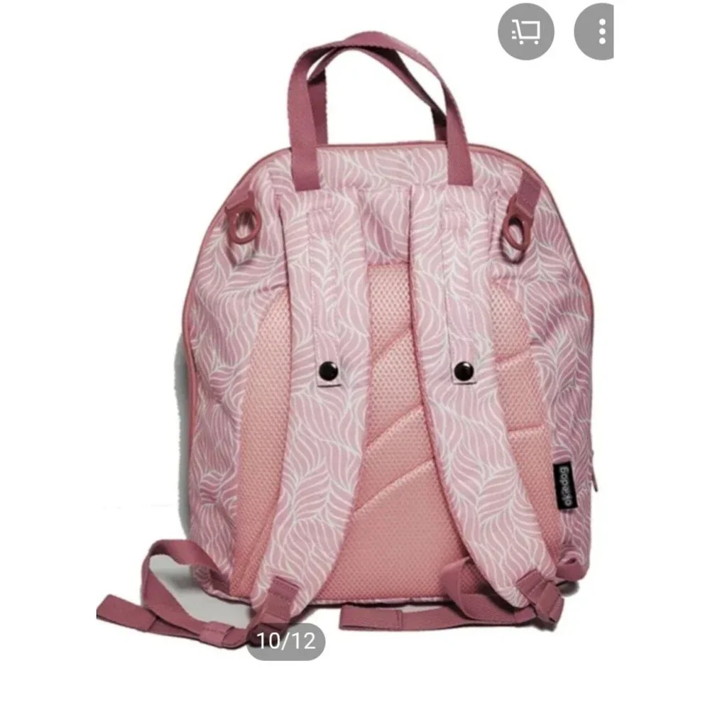 Okiedog Pink Diaper Bag with Embroidered Parrot NWT - Picture 2 of 8